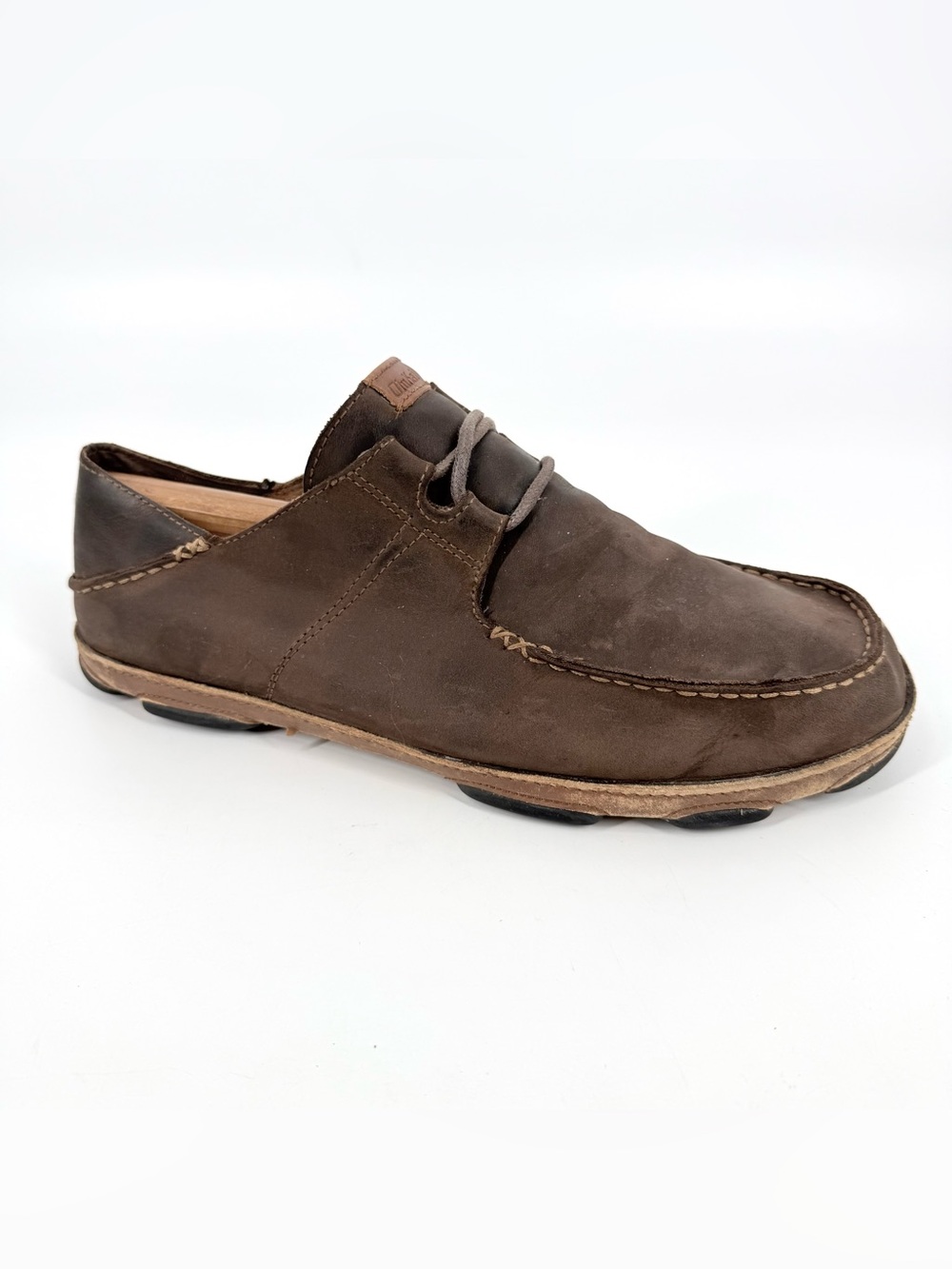 Olukai Ohana Shoes Mens Size 12 Brown Leather Broken-in Rugged Casual